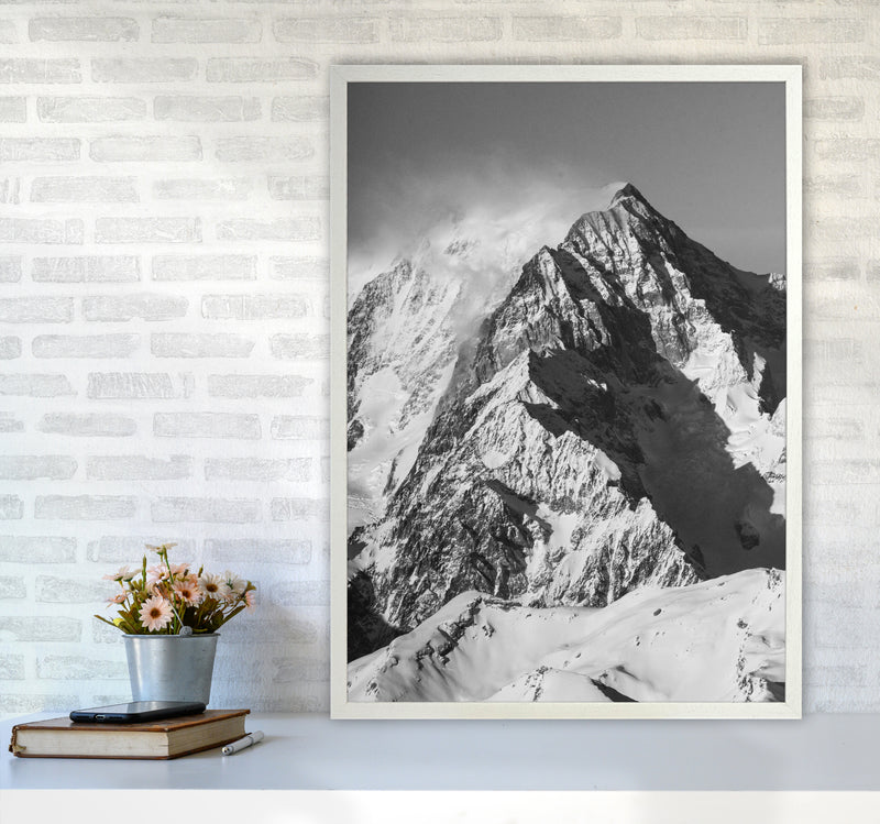 Mont Blanc Moutain Photography Print by Victoria Frost A1 Oak Frame