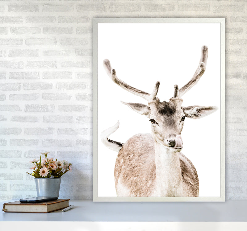 Deer I Photography Print by Victoria Frost A1 Oak Frame