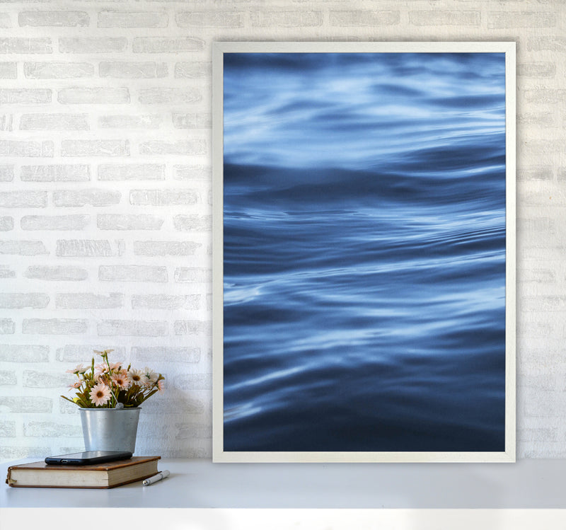 Calm Ocean Photography Print by Victoria Frost A1 Oak Frame