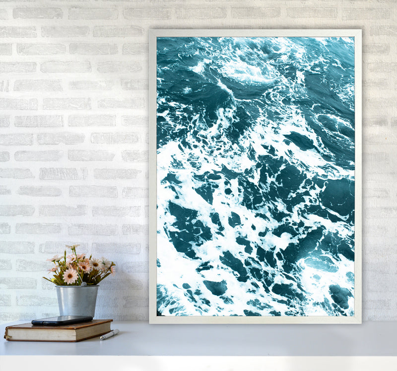 Blue Ocean Photography Print by Victoria Frost A1 Oak Frame