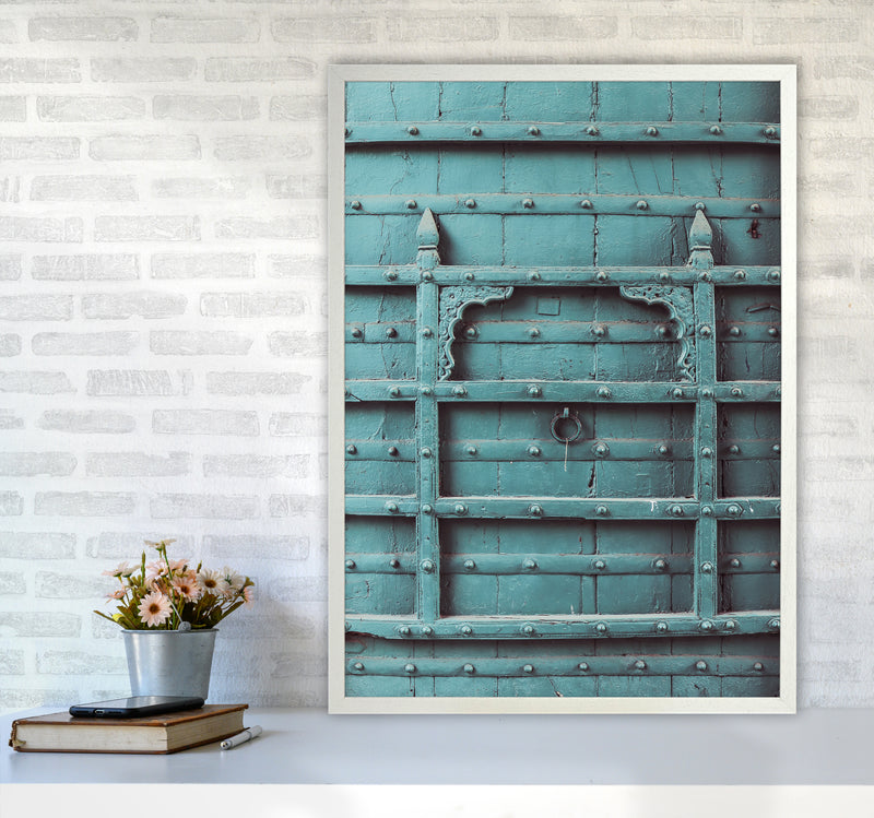 Blue Door Photography Print by Victoria Frost A1 Oak Frame