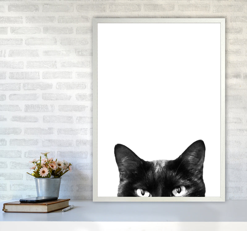 Black Cat Photography Print by Victoria Frost A1 Oak Frame
