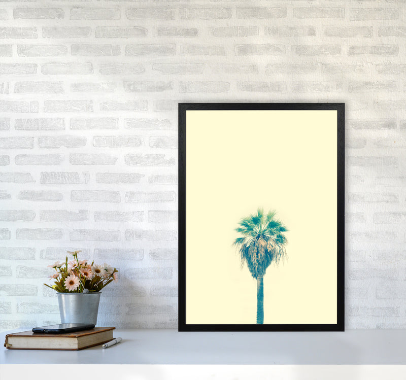 Yellow Palm Tree Photography Print by Victoria Frost A2 White Frame