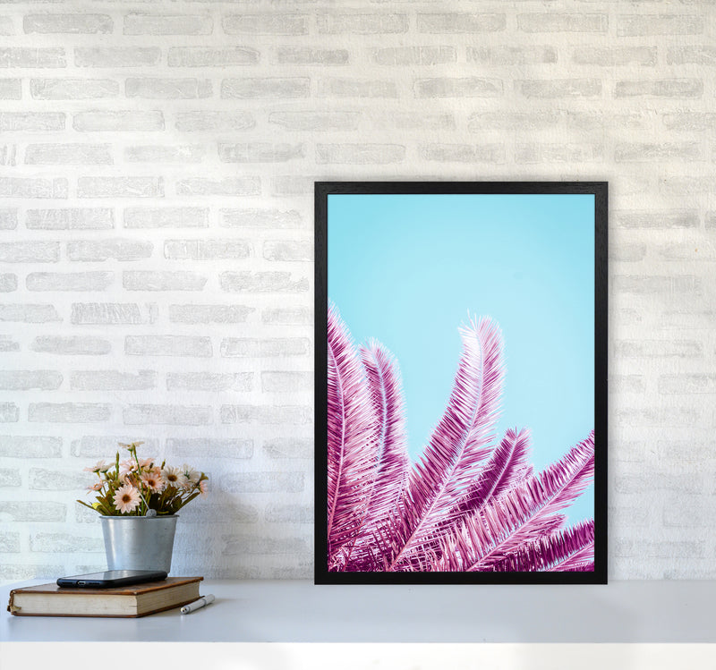 Pink Palm Trees Photography Print by Victoria Frost A2 White Frame