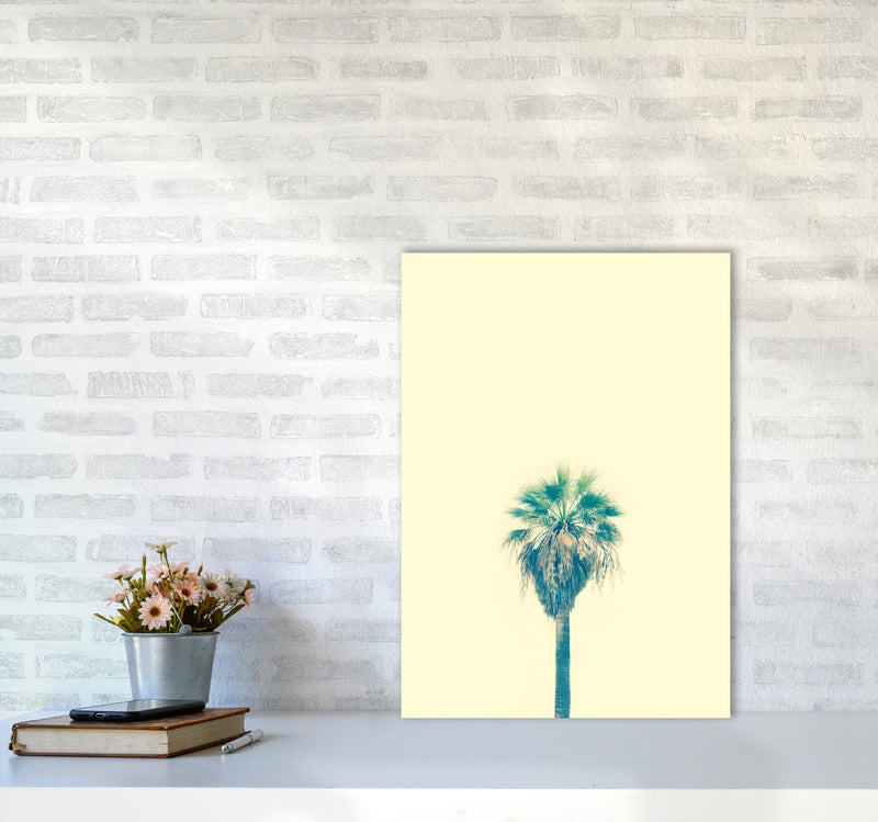 Yellow Palm Tree Photography Print by Victoria Frost A2 Black Frame