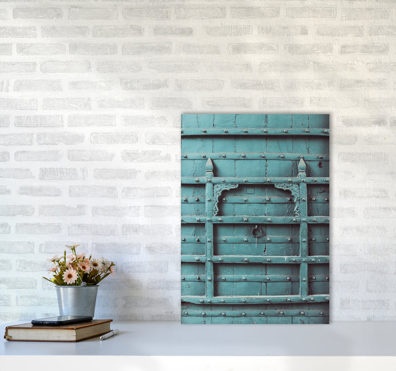 Blue Door Photography Print by Victoria Frost A2 Black Frame