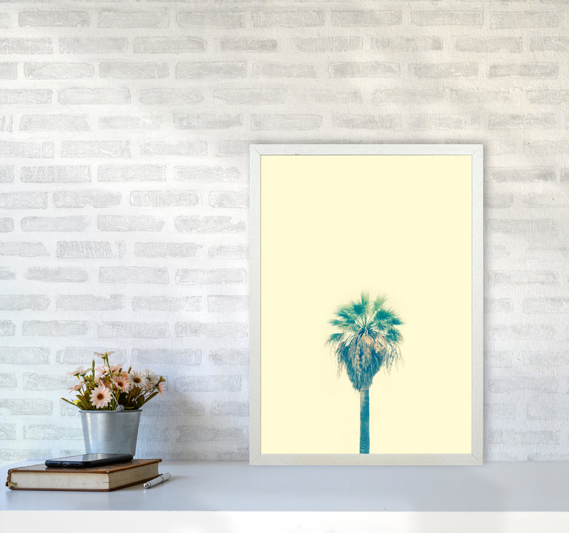 Yellow Palm Tree Photography Print by Victoria Frost A2 Oak Frame