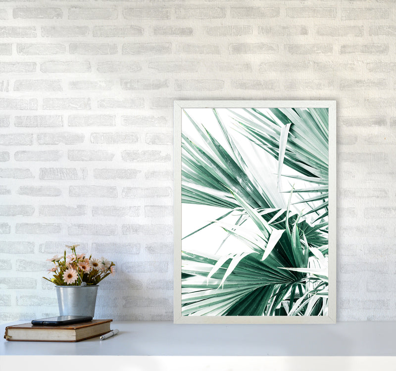 Palm Leaves II Photography Print by Victoria Frost A2 Oak Frame