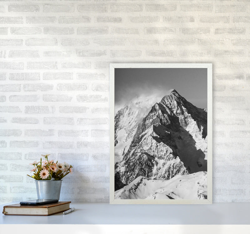 Mont Blanc Moutain Photography Print by Victoria Frost A2 Oak Frame