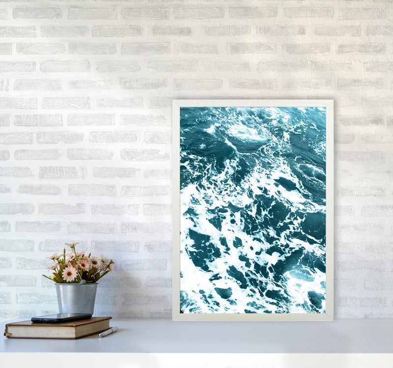 Blue Ocean Photography Print by Victoria Frost A2 Oak Frame