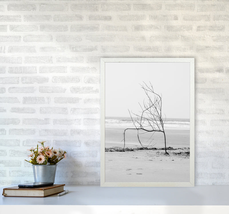 Beach Sculpture Photography Print by Victoria Frost A2 Oak Frame