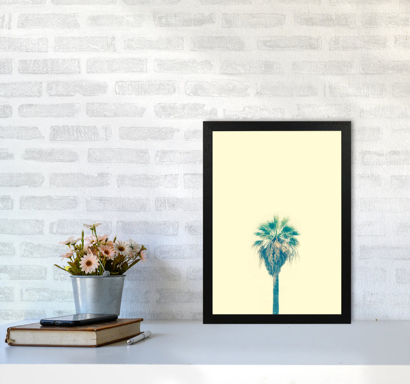 Yellow Palm Tree Photography Print by Victoria Frost A3 White Frame