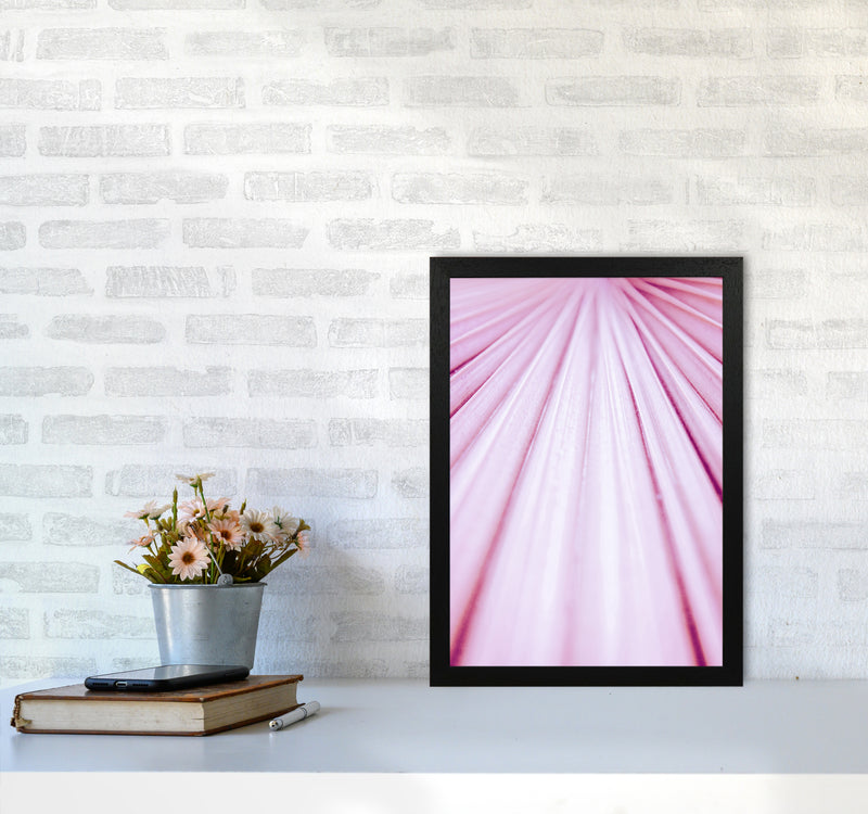 Pink Palm Leaf Photography Print by Victoria Frost A3 White Frame