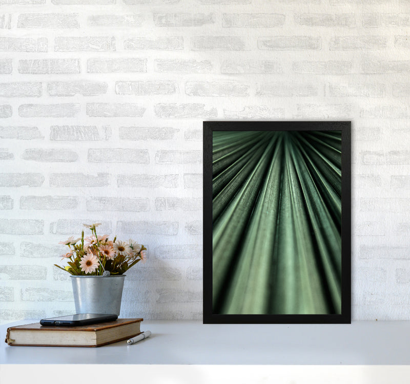 Green Palm Leaf Photography Print by Victoria Frost A3 White Frame