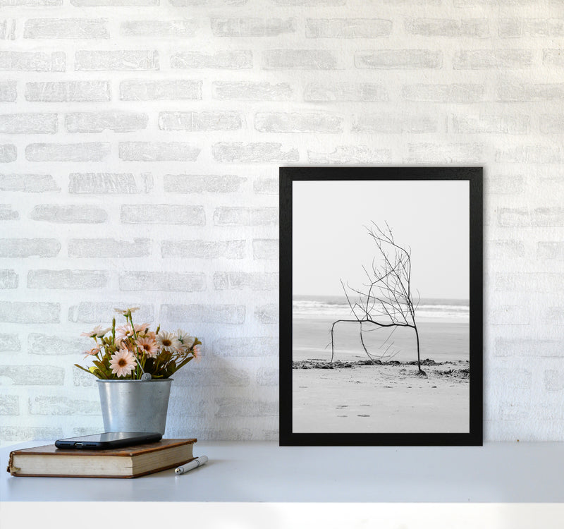 Beach Sculpture Photography Print by Victoria Frost A3 White Frame