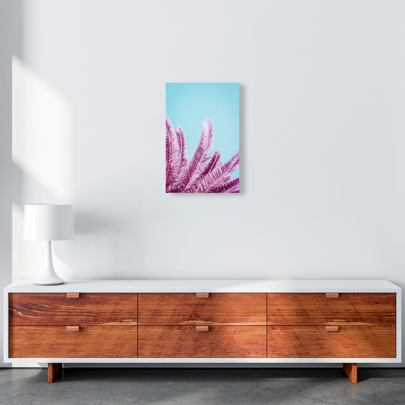Pink Palm Trees Photography Print by Victoria Frost A3 Canvas