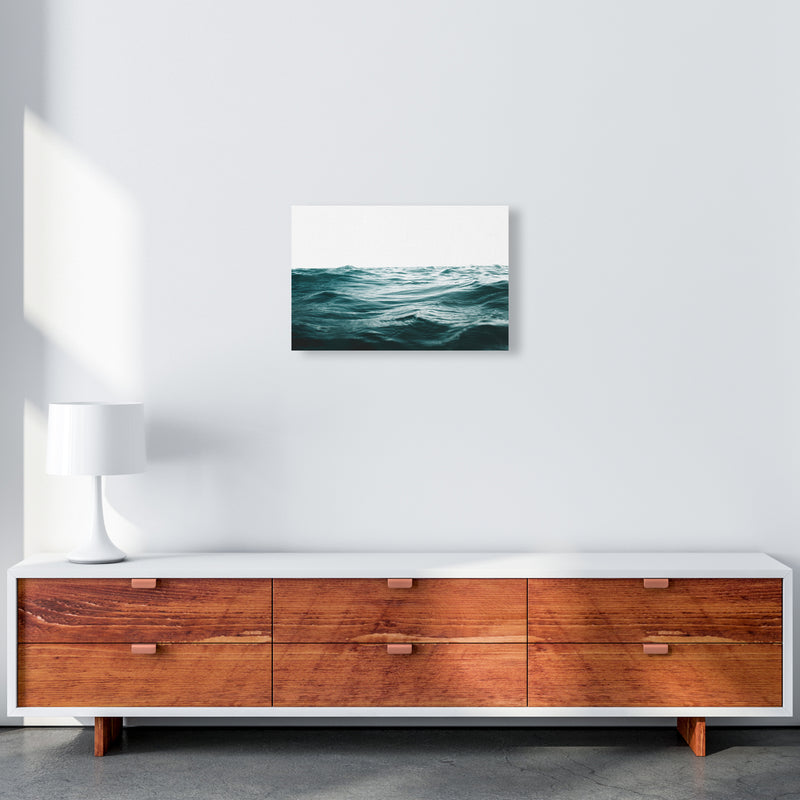 Blue Ocean Waves Photography Print by Victoria Frost A3 Canvas
