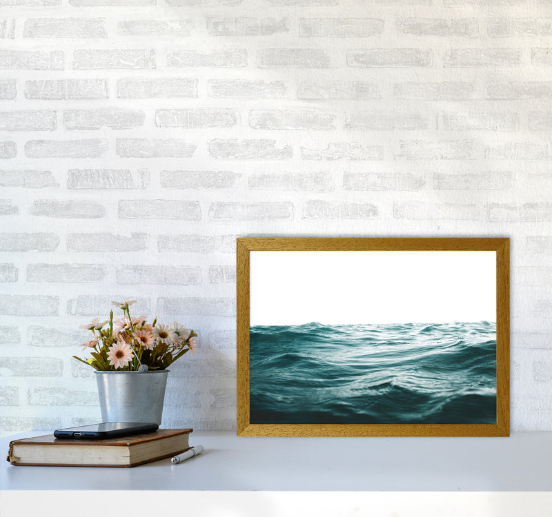Blue Ocean Waves Photography Print by Victoria Frost A3 Print Only