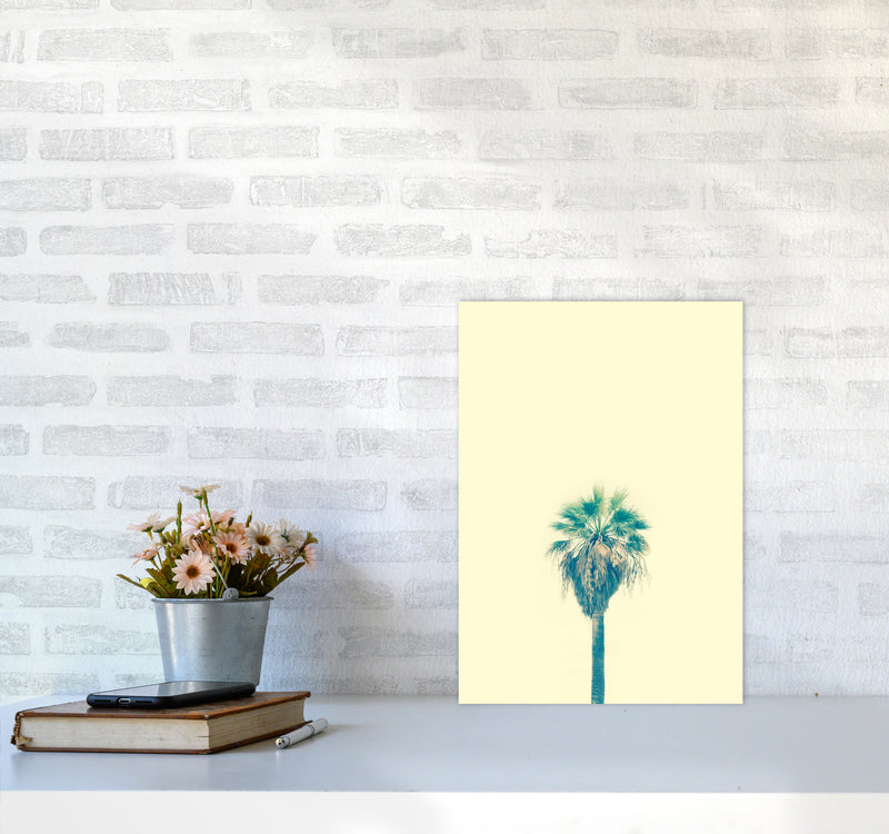 Yellow Palm Tree Photography Print by Victoria Frost A3 Black Frame