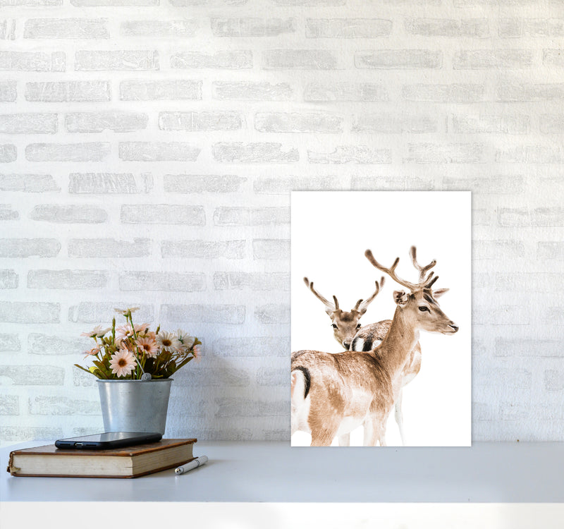 Deers II Photography Print by Victoria Frost A3 Black Frame