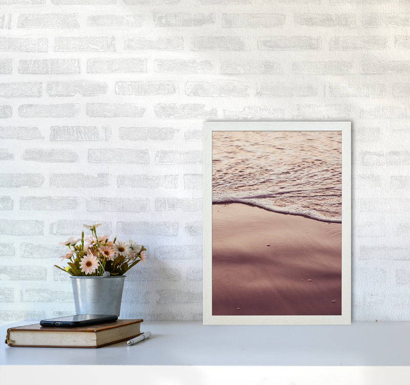 Sunset Waves Photography Print by Victoria Frost A3 Oak Frame