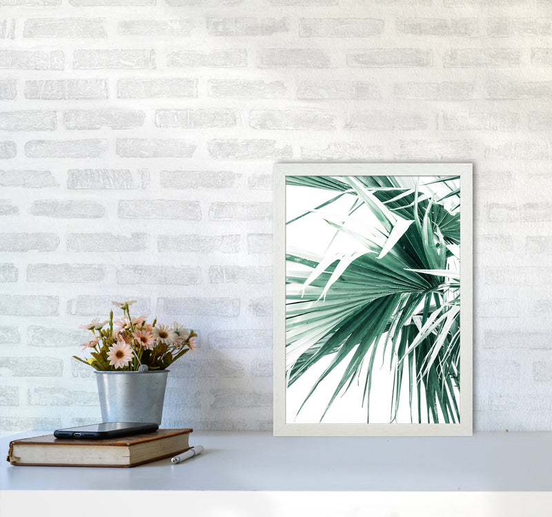 Palm Leaves Photography Print by Victoria Frost A3 Oak Frame