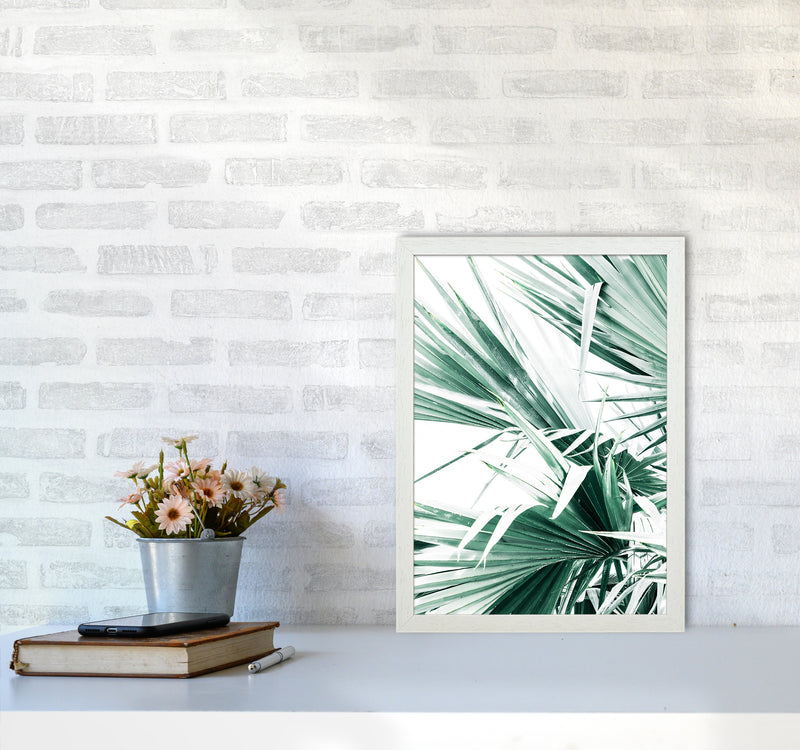 Palm Leaves II Photography Print by Victoria Frost A3 Oak Frame