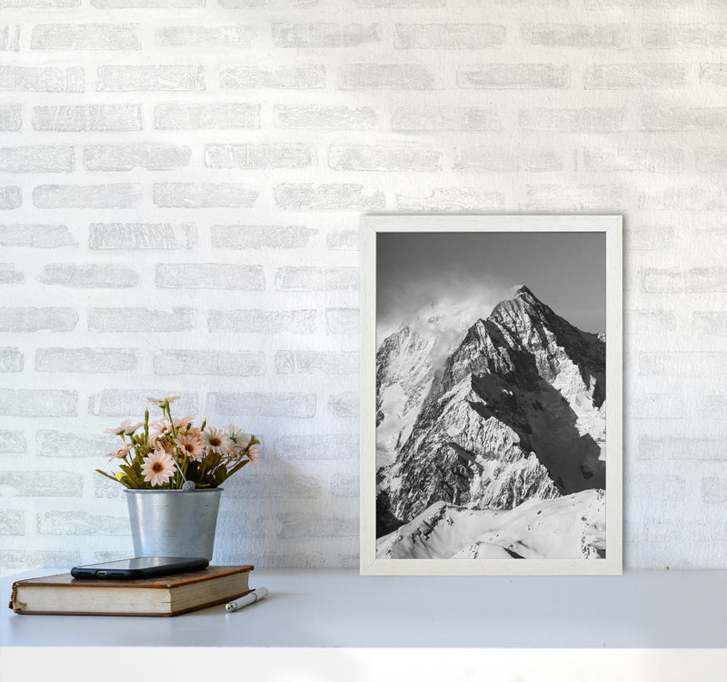 Mont Blanc Moutain Photography Print by Victoria Frost A3 Oak Frame