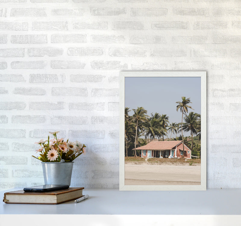 Beach House Photography Print by Victoria Frost A3 Oak Frame