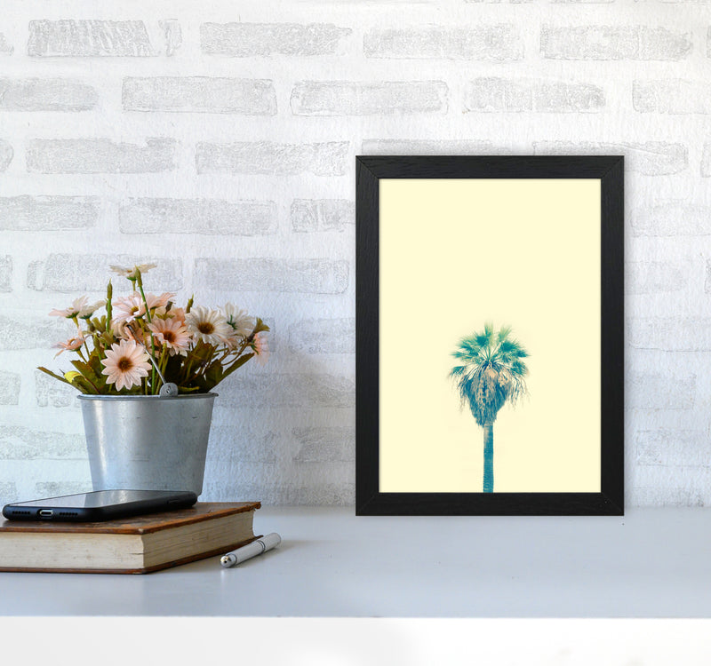Yellow Palm Tree Photography Print by Victoria Frost A4 White Frame