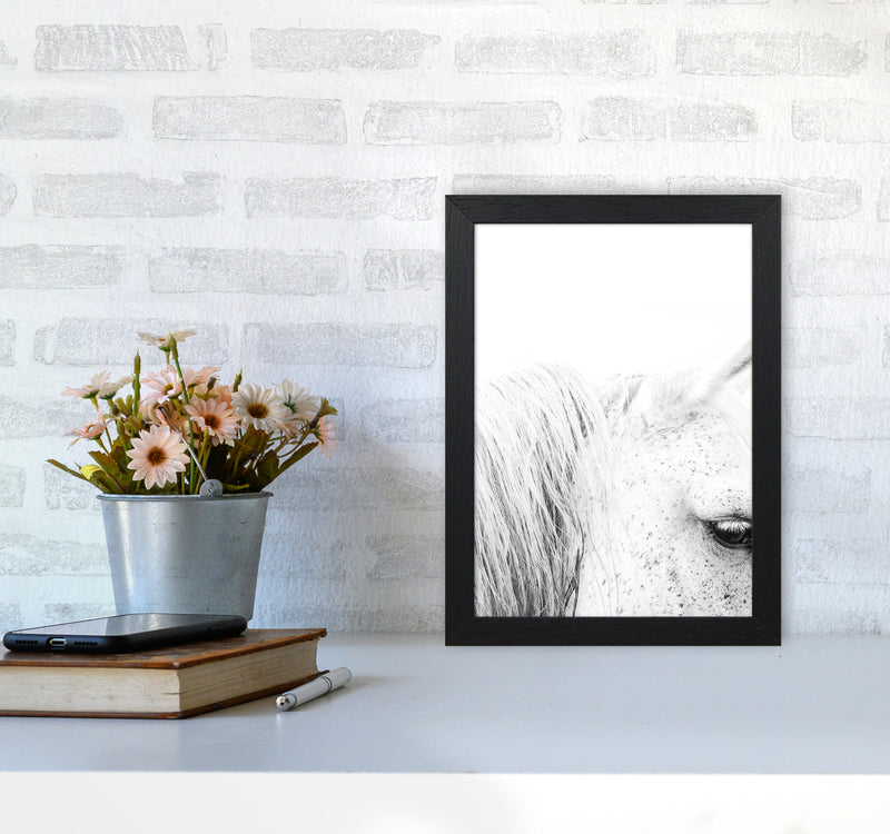 White Horse II Photography Print by Victoria Frost A4 White Frame