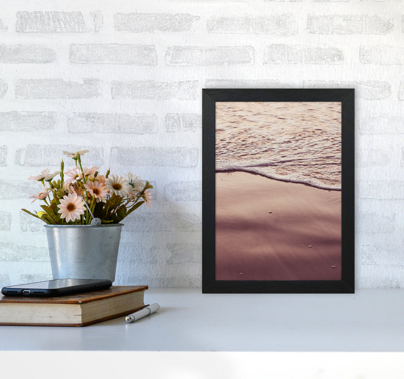 Sunset Waves Photography Print by Victoria Frost A4 White Frame