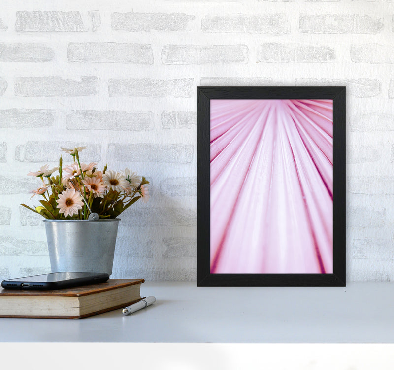 Pink Palm Leaf Photography Print by Victoria Frost A4 White Frame