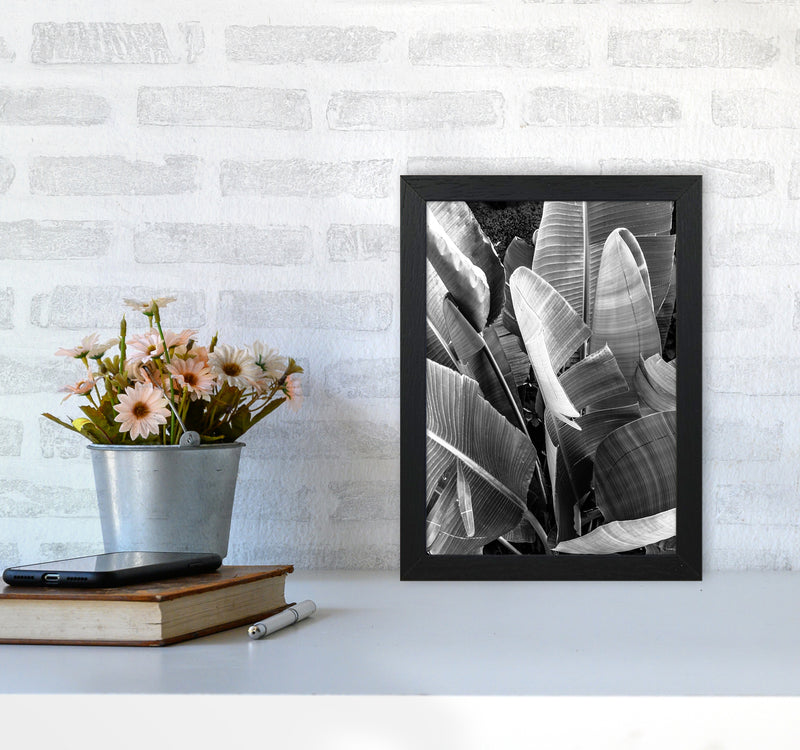 Palms Leafs Photography Print by Victoria Frost A4 White Frame