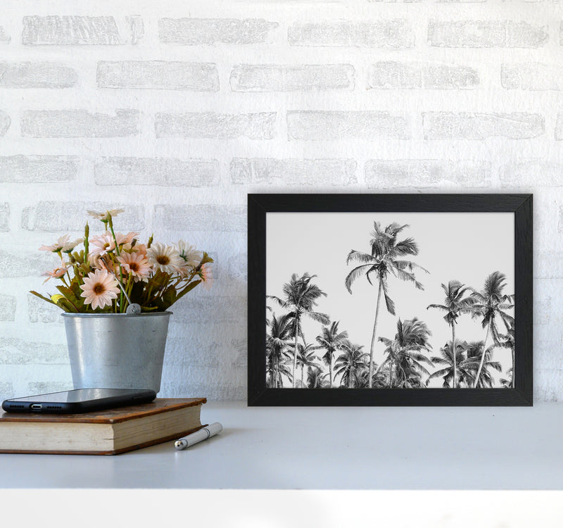 Palm Trees on the beach II Photography Print by Victoria Frost A4 White Frame