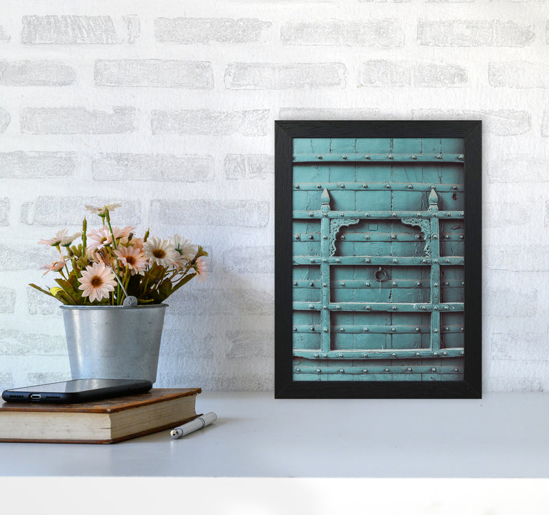 Blue Door Photography Print by Victoria Frost A4 White Frame