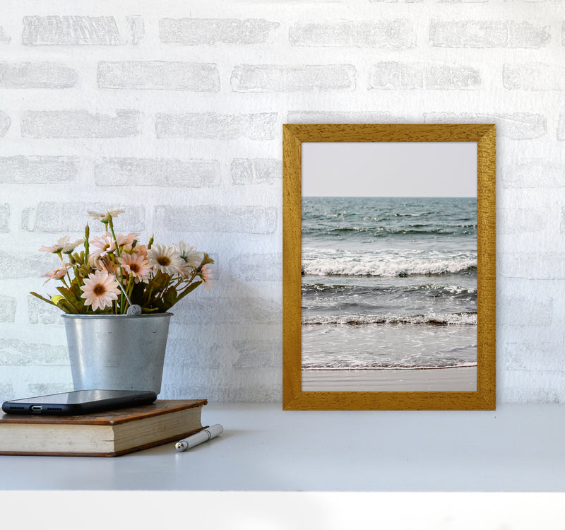 Blue Beach Waves Photography Print by Victoria Frost A4 Print Only