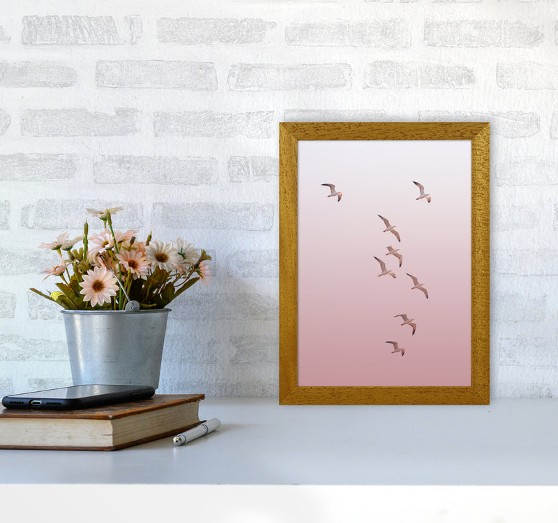 Birds in the Sky-pink Photography Print by Victoria Frost A4 Print Only