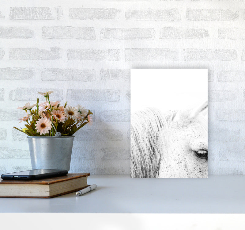 White Horse II Photography Print by Victoria Frost A4 Black Frame