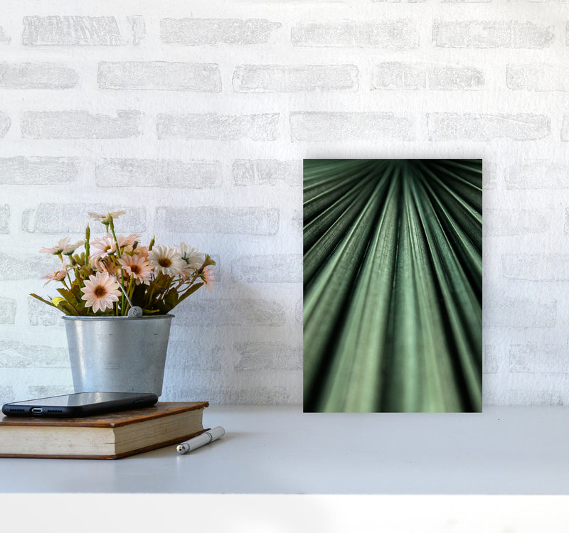 Green Palm Leaf Photography Print by Victoria Frost A4 Black Frame