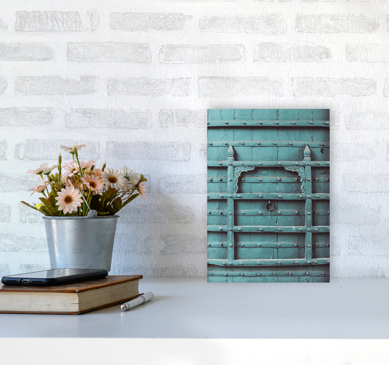 Blue Door Photography Print by Victoria Frost A4 Black Frame