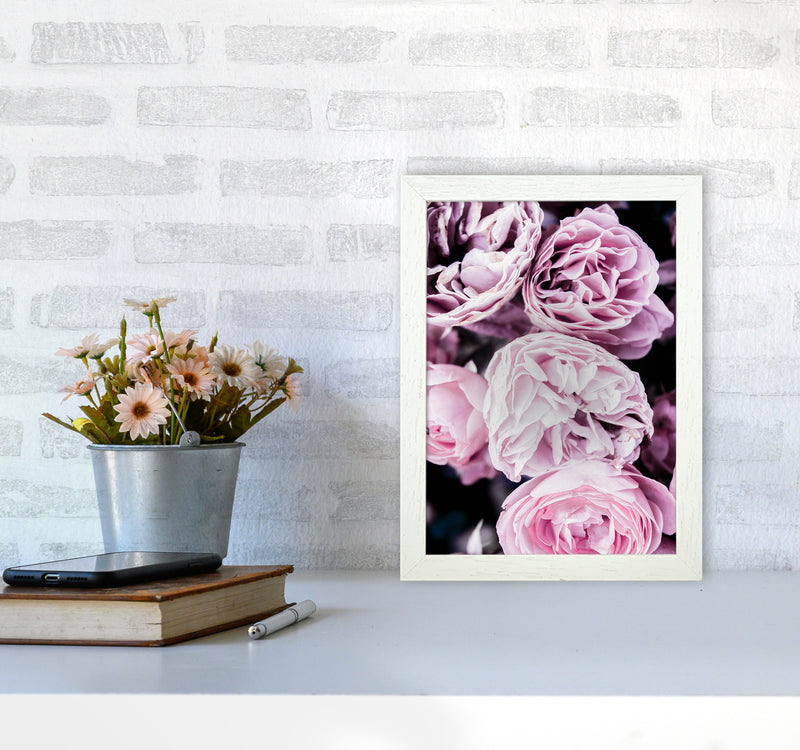 Pink Flowers I Photography Print by Victoria Frost A4 Oak Frame