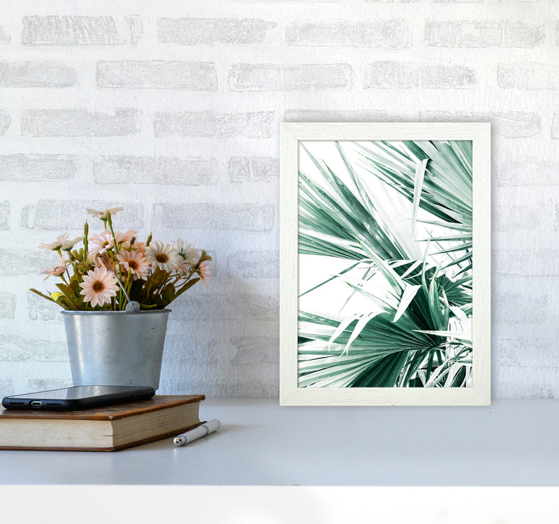 Palm Leaves II Photography Print by Victoria Frost A4 Oak Frame
