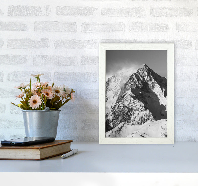 Mont Blanc Moutain Photography Print by Victoria Frost A4 Oak Frame