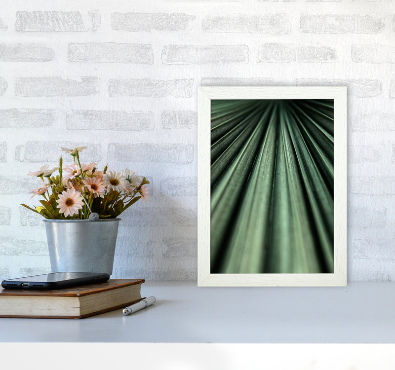 Green Palm Leaf Photography Print by Victoria Frost A4 Oak Frame