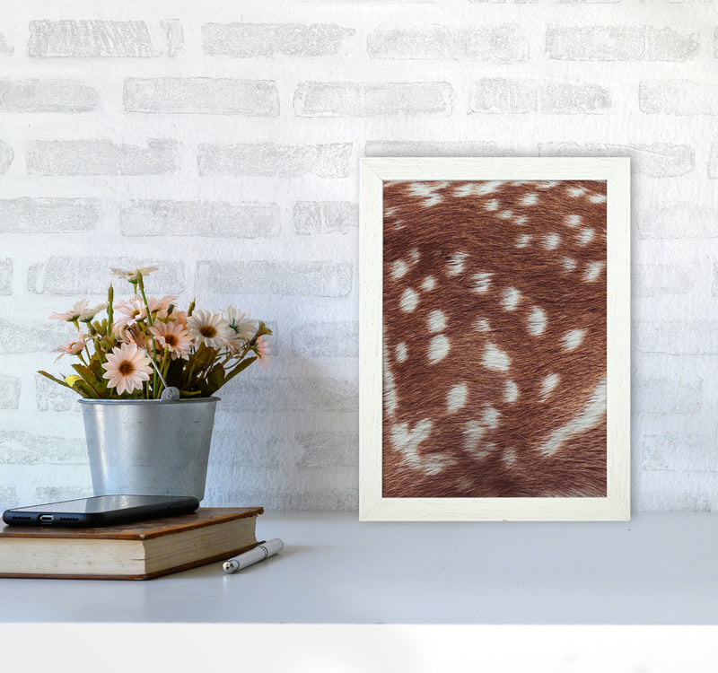 Deer skin Photography Print by Victoria Frost A4 Oak Frame