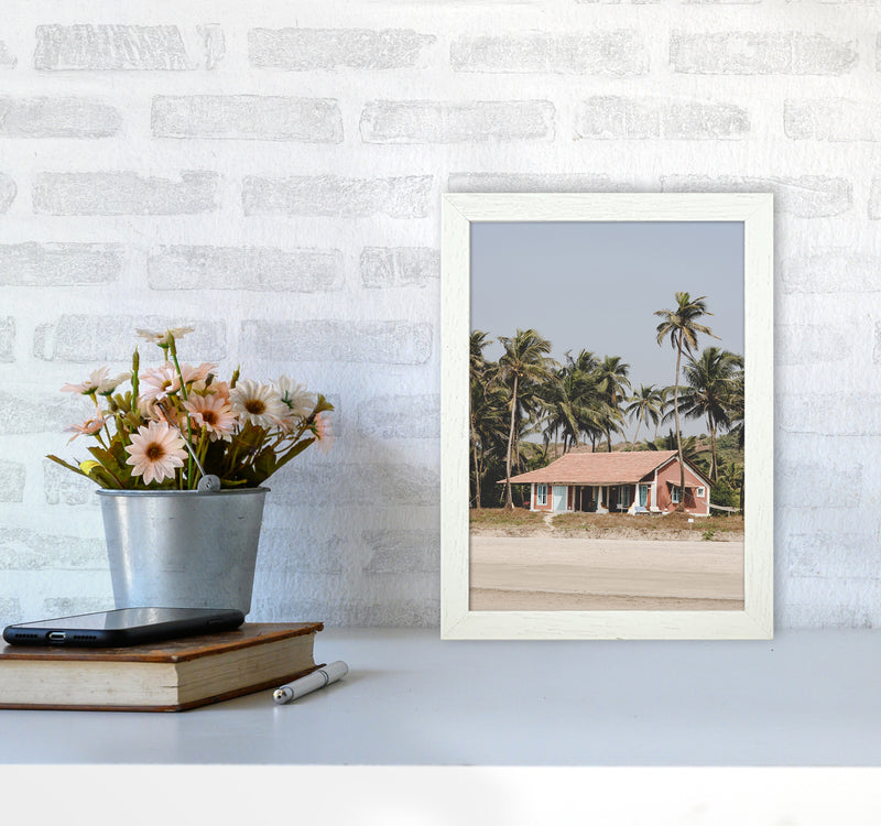 Beach House Photography Print by Victoria Frost A4 Oak Frame
