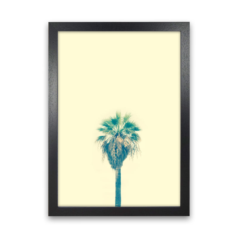 Yellow Palm Tree Photography Print by Victoria Frost Black Grain