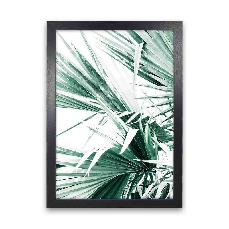 Palm Leaves II Photography Print by Victoria Frost Black Grain