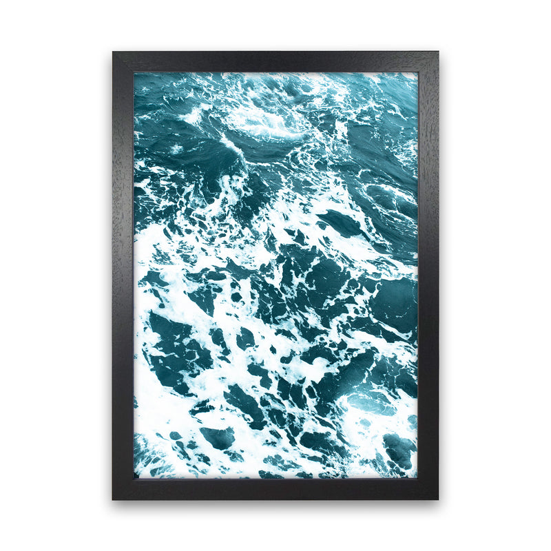 Blue Ocean Photography Print by Victoria Frost Black Grain